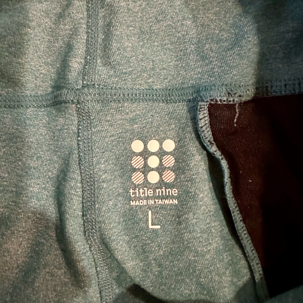 Title Nine Teal Drawstring Active Shorts - Picture 3 of 3